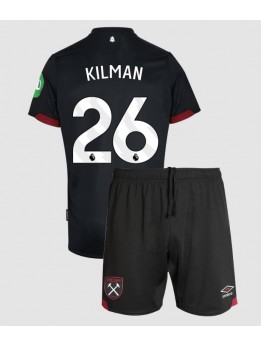 Billige West Ham United Max Kilman #26 Bortedraktsett Barn 2024-25 Kortermet (+ Korte bukser)